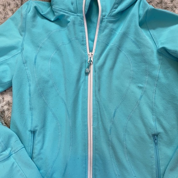 LULULEMON STRIDE JACKET hoodie angel blue SIZE 8 - Picture 2 of 6